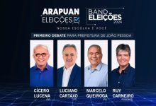 Primeiro debate: Cícero Lucena, Luciano Cartaxo, Marcelo Queiroga e Ruy Carneiro se enfrentam na Tv Arapuan