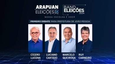 Primeiro debate: Cícero Lucena, Luciano Cartaxo, Marcelo Queiroga e Ruy Carneiro se enfrentam na Tv Arapuan