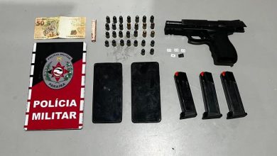 Polícia Militar prende acusado de homicídio e apreende arma de fogo com dois irmãos em um motel, no Sertão