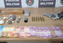 Polícia Militar apreende arma de fogo e drogas na Capital