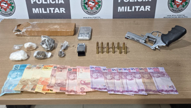 Polícia Militar apreende arma de fogo e drogas na Capital