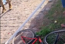 Caminhão de coleta de lixo envolvido em acidente com irmãos em Sousa PB